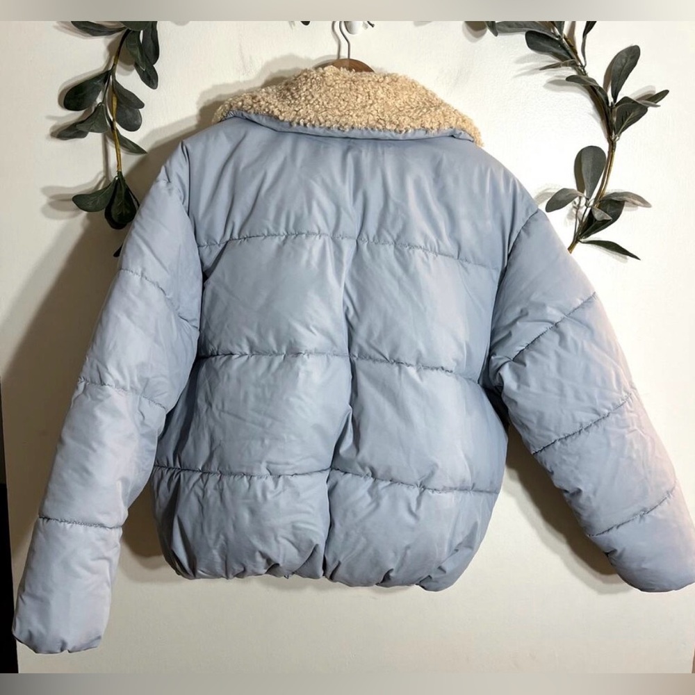 Urban Outfitters Duckie Puffer Jacket Powder Blue - Picture 3 of 5